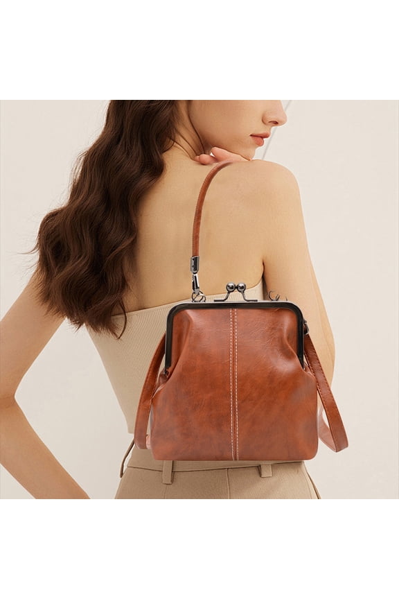 Crossbody Bags for Women Soft Leather Purses and Handbag Multi Pocket Shoulder Bag Spring Nostalgic Handbag Lightweight Womens Bag