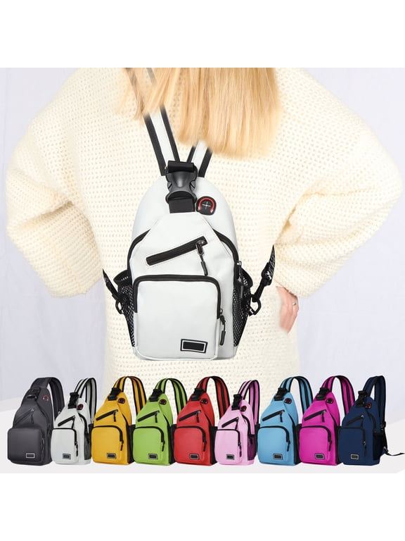 Crossbody Sling Backpack Sling Bag Travel Hiking Chest Bag Women's Adjustable Crossbody Bag Convertible Chest Shoulder Bag with Multiple Pockets