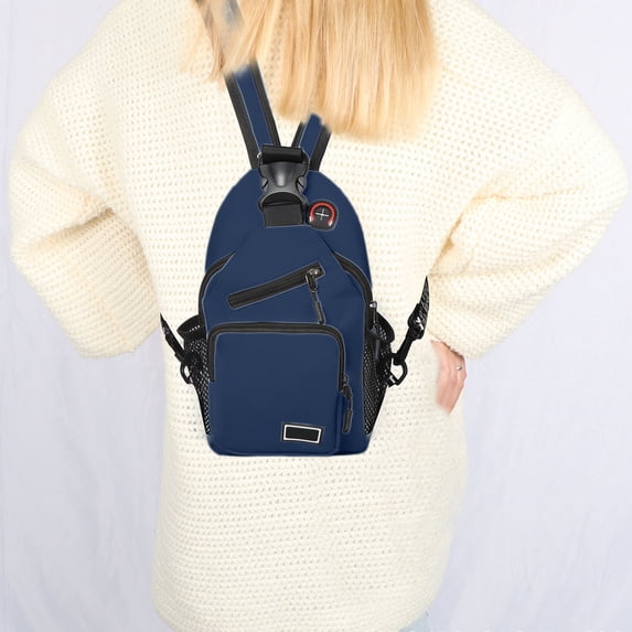 FAMTKT Crossbody Sling Backpack Sling Bag Travel Hiking Chest Bag Women's Adjustable Crossbody Bag Convertible Chest Shoulder Bag with Multiple Pockets