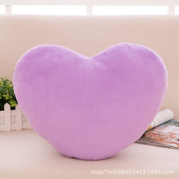 FAMTKT Cute Plush Purple Heart Pillow Cushion Toy Throw Pillows Gift for Friends/Children/Girls/Dogs on Valentine's Day Fit for Living/Bed/Dining/Sofa/Cars, 15.7 Inch (Purple) on Clearance