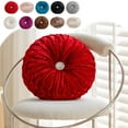 thumbnail image 1 of FAMTKT Decorative Pillows Round Ice Flower Velvet Wheel Pillow Bedside Sofa Cushion Window Futon Cushion Pumpkin Pillow, 1 of 7