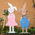thumbnail image 1 of FAMTKT Easter Bunny Wooden Easter Wooden Decorations Easter Tabletop Decor for Spring Easter Home Table Centerpieces Party Room Office Tiered Tray Decor, Spring Savings, 1 of 4