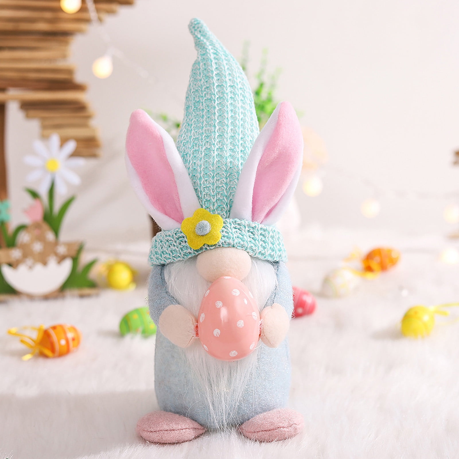 FAMTKT Easter Gnomes Decorations Lighted Easter Gnome Easter Gifts for ...