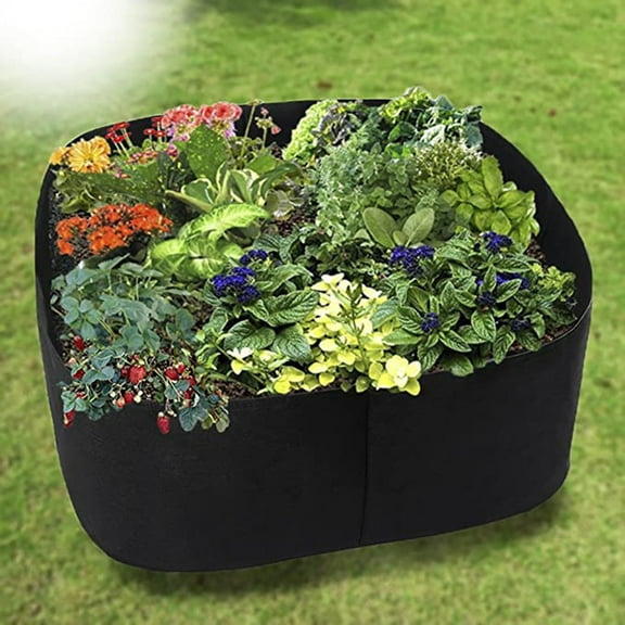 FAMTKT Fabric Raised Garden Bed Rectangle Breathable Planting Container Growth Bag Grow Bags