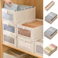 thumbnail image 1 of FAMTKT Folding Wardrobe Storage Box Sweater Pants Organizing Box Drawer Style Bedroom Storage Box, Closet Organizers and Storage, 1 of 7