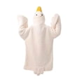 thumbnail image 1 of FAMTKT Goose Blanket Hoodie Onesie, Oversized Wearable Fleece Blanket with Sleeves for Adults, White, 1 of 7