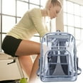 thumbnail image 1 of FAMTKT Heavy Duty Clear Backpack with Large Laptop Compartment, Plastic Bookbags for School, Stadium, Security, Sporting, Clear Bags for Women, 1 of 9