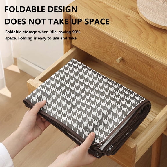 FAMTKT Household Clothes Under The Bed, Quilt Storage Bag, Foldable Storage, Travel Bedroom Storage, Closet Organizers and Storage