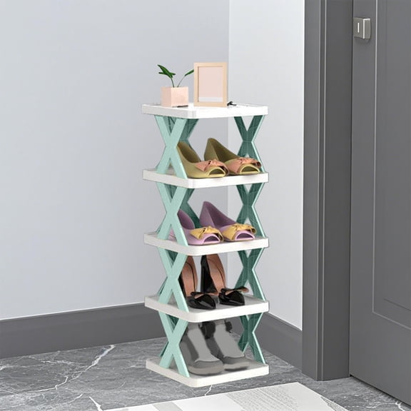 FAMTKT Household Storage Shelves, 5-Tier Shoe Storage Organizer, Saving Space, Multilayer Detachable Living Room Dormitory Organizing Rack DIY Simplistic Shoe Racks