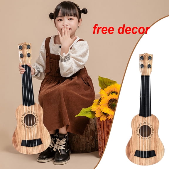 FAMTKT Kids Guitar Ukulele Beginner Musical Instrument 14 Inches with 4 Strings Mini Guitar for Skill Improving Kids Play Early Educational Pre School Children Toddler Kids Toys