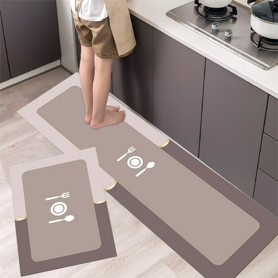 FAMTKT Kitchen Mat Set Seaweed Mud Cushion Carpet Comfortable Standing Desk Mat For Office Laundry Room Watertight and Ergonomic, Bathroom Rugs on Clearance