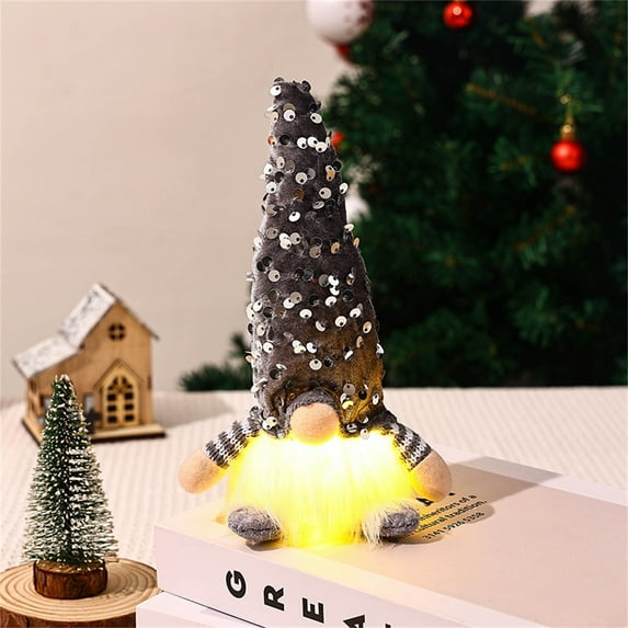 FAMTKT Light up Christmas Gnomes Christmas Home Tabletop Elf Gnomes Decor Ornaments for Christmas Decorations - Tiered Tray Decor, Holiday Presents, Farmhouse Decor, Christmas Gifts