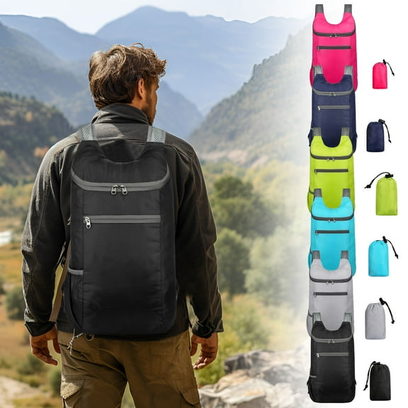 FAMTKT Lightweight Foldable Backpack Camping Travel Hiking Backpack for Men Women, Outdoor Sports Bag Shoulder Bag Small Backpack, Gifts for Women Men