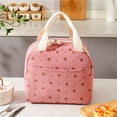 thumbnail image 1 of FAMTKT Lunch Bag Bring Food To Work Portable Portable Insulated Bento Bag Corduroy Meal Bag, Womens Tote Bag, 1 of 3
