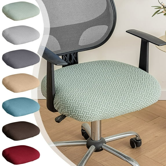 FAMTKT Office Chair Seat Cover Desk Chair Seat Slipcover Stretch Chair Slipcover with Elastic Bands Sturdy