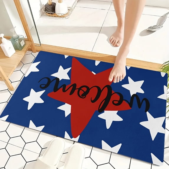 FAMTKT Patriotic Front Door Mats 4th of July Memorial Day Doormat for 250Th Anniversary Independence Day Decorations Floor Mat