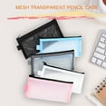 thumbnail image 1 of FAMTKT Pencil Case, Mesh Pencil Pouch, Large Capacity Pencil Bag, Clear Pencil Case Transparent Stationary Organizer Bag for Office Supplies, 1 of 4