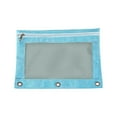 thumbnail image 1 of FAMTKT Pencil Pouch for 3 Ring Binder, Binder Pencil Case with Smooth Zipper, Clear Window Pencil Case for Binder, Big Capacity 3 Ring Binder Pencil Bag, Sky Blue, 1 of 2