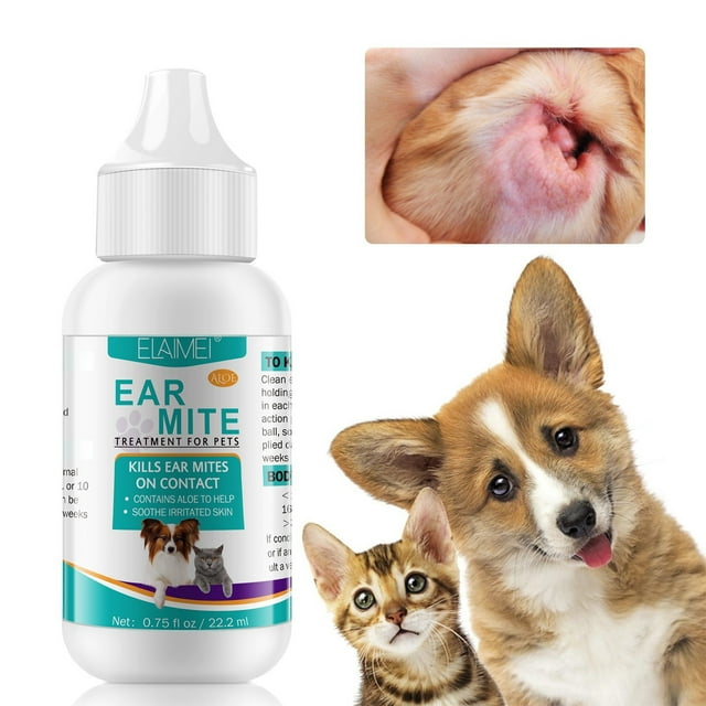 FAMTKT Pet Supplies Dog Ear Cleaner Dogs Ear Mite Cleaning Oil Softens