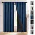 thumbnail image 1 of FAMTKT Polyester Pongee Rod-Pull Light-blocking Curtains Living Room Sun-Blocking Curtains Heat-Insulating and Soundproof Curtains for Living Room, 39.37x78.74" Length, 1 of 7