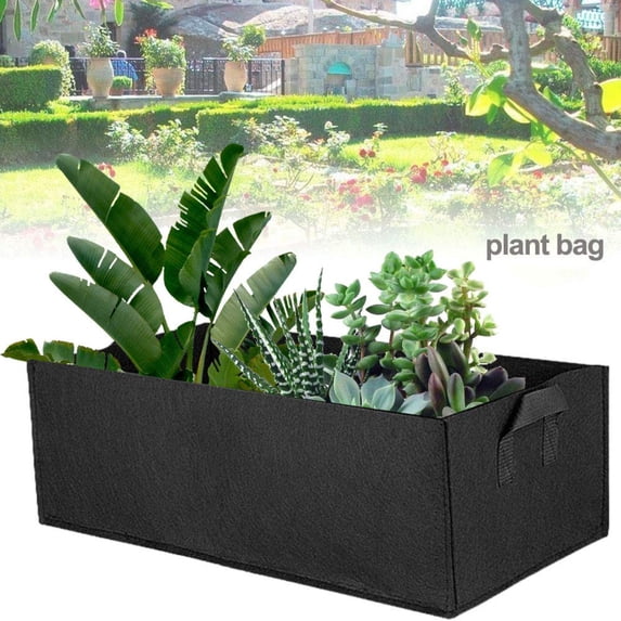 FAMTKT Rectangular Garden Growing Bag Plants Bags Square Planting Container Fabric Grow Bags