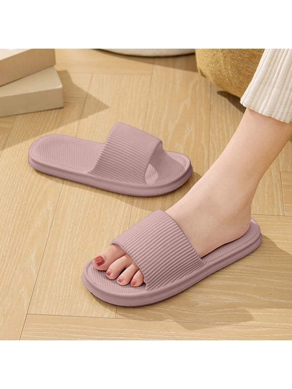 Shower Shoes, House Slippers for Women and Mens, Pool Slides House Slippers Non-Slip Indoor Bathroom Shoes Soft Shower Flip Flops with Thick Sole for Shower Bathroom Pool Beach Slippers