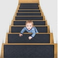 thumbnail image 1 of FAMTKT Stair Treads Non-Slip Carpet Mat Indoor Stair Runners for Wooden Steps, Antislip Household Staircase Striped Floor Mat, Absorbent Silent Staircase Carpet Adhesive Free Selfadhesive Stair Mat, 1 of 9