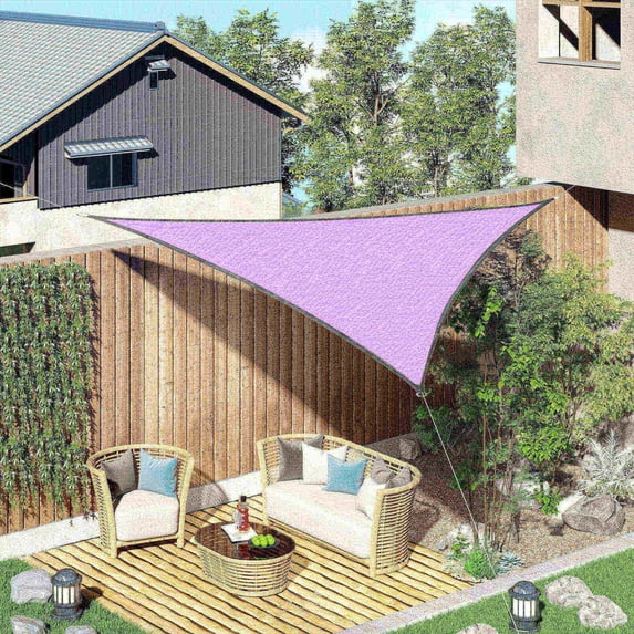 FAMTKT Sun Shade Sails Sun Protection Triangular Shade Garden Swimming Pool AntiUV Shade Cloth Tarpaulin Sails Shade Cloth for Patio Garden Outdoor Backyard