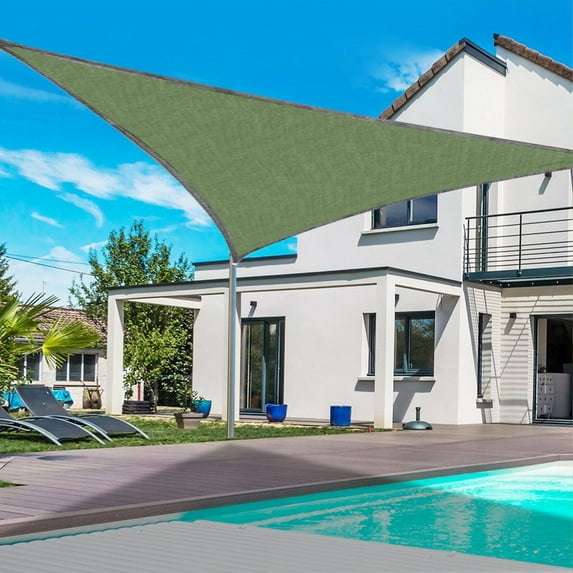 FAMTKT Sun Shade Sails Sun Protection Triangular Shade Garden Swimming Pool AntiUV Shade Cloth Tarpaulin Sails Shade Cloth for Patio Garden Outdoor Backyard