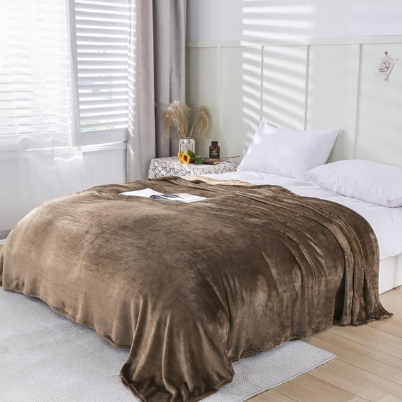 FAMTKT Super Soft Blanket Solid Color Throw Blanket Warm Fleece Blanket Throw Rug Sofa Bedding 19.7x27.5" Travel Blanket