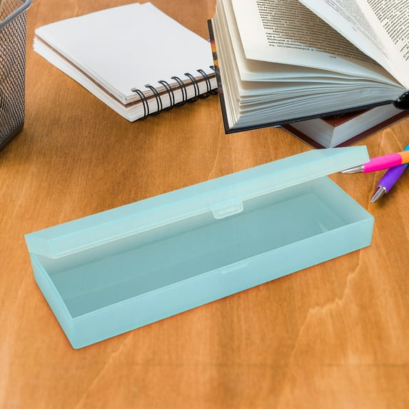 FAMTKT Translucent Frosted Pencil Box, Pencil Case, Plastic Pencil Boxes, Multi-functional Extended Version of Plastic Pencil Case