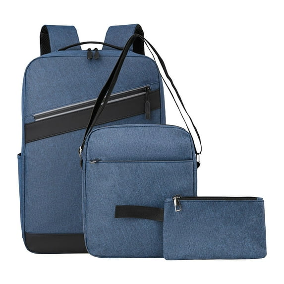 FAMTKT Travel Backpack Business Three Piece Backpack for Men Large Capacity Spliced Student School Bag and Fashionable Computer Bag Three Piece Laptop Backpack Set