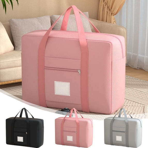 FAMTKT Travel Duffel Bag Storage Bag Multi Functional Pull Rod Waterproof Foldable Extra Large Handbag Clothes Moving Luggage Storage Tote Bag