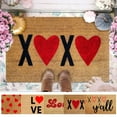 thumbnail image 1 of FAMTKT Valentine's Day Doormat Red Love Heart Welcome Floor Mat Non-Slip Entrance Door Rugs for Indoor Outdoor Home Bathroom Decor, 16X24 Inch, 1 of 4