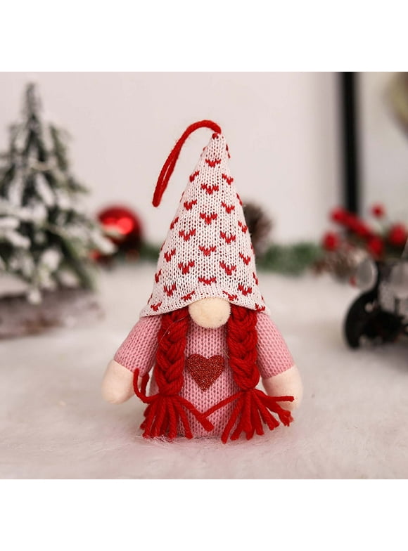 FAMTKT Valentines Day Lighted Gnome Decorations Valentine Gnomes Valentines Home Table Decor Elf Gnomes Ornaments Sweet Valentines Day Gifts for Him Her on Clearance