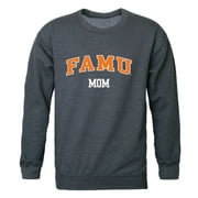 FAMU Florida A&M University Rattlers Mom Fleece Crewneck Pullover Sweatshirt Heather Charcoal Small