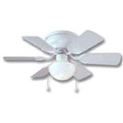 FAN CEIL HUGR 30IN6BLD/1LT WHT