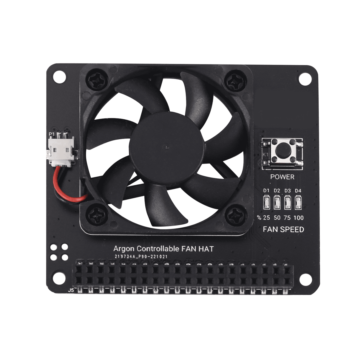 FAN HAT for 4B 3B+ 3B PWM Software Control Fan Function Power Button ...