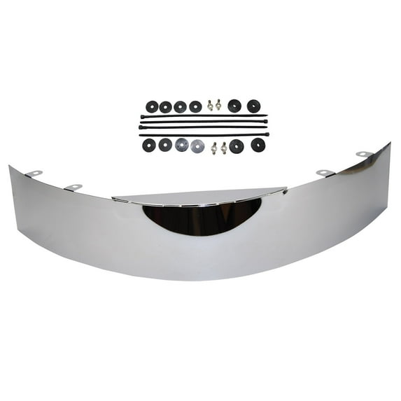 FAN SHROUD CHROME 5' WID Fits select: 1970 CHEVROLET MALIBU, 1968-1969 CHEVROLET CHEVELLE