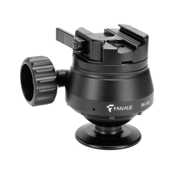 FANAUE 60mm Tripod Ball Head Compatible with Arca Quick Release Plate,Quick Locking, Professional Aluminum Ball Head - IN-60T