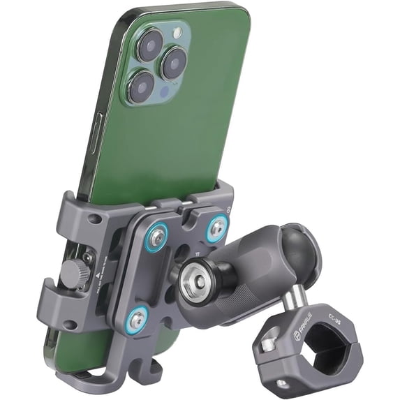 FANAUE Anti-theft Motorcycle Phone Mount with Vibration Dampener for Bicycle/ATV/UTV/Scooter Handlebar,Compatible with RAM Mounts B size Phone Holder for 5.5-7'' Smartphone