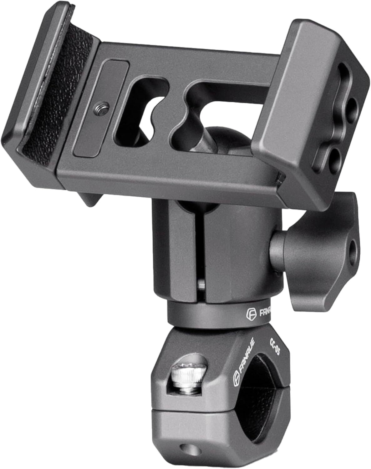 FANAUE Motorcycle Phone Holder with 1" Ball Head Aluminum Adjustable Bicycle Handlebar Phone Mount Compatible with RAM Socket Arm & Bike Phone Mount for 6-8.5" Smartphone