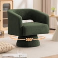 thumbnail image 1 of FANCROU Velvet Swivel Accent Chair, Mid Century 360 Degree Swivel Chair, Reading Lounge Chair, for Living Room, Bedroom, Living Room, Office, Green, 1 of 8