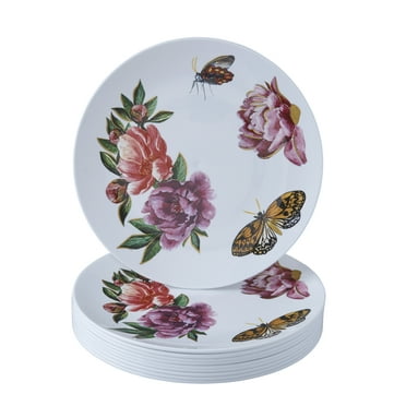 FANCY DISPOSABLE PLATES | Plastic Dinner Plate Set | 20 PC – 10.25”