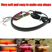 FANCY Motorcycle Sequential Switchback Flowing LED Tail Brake Turn Signal Strip Lights