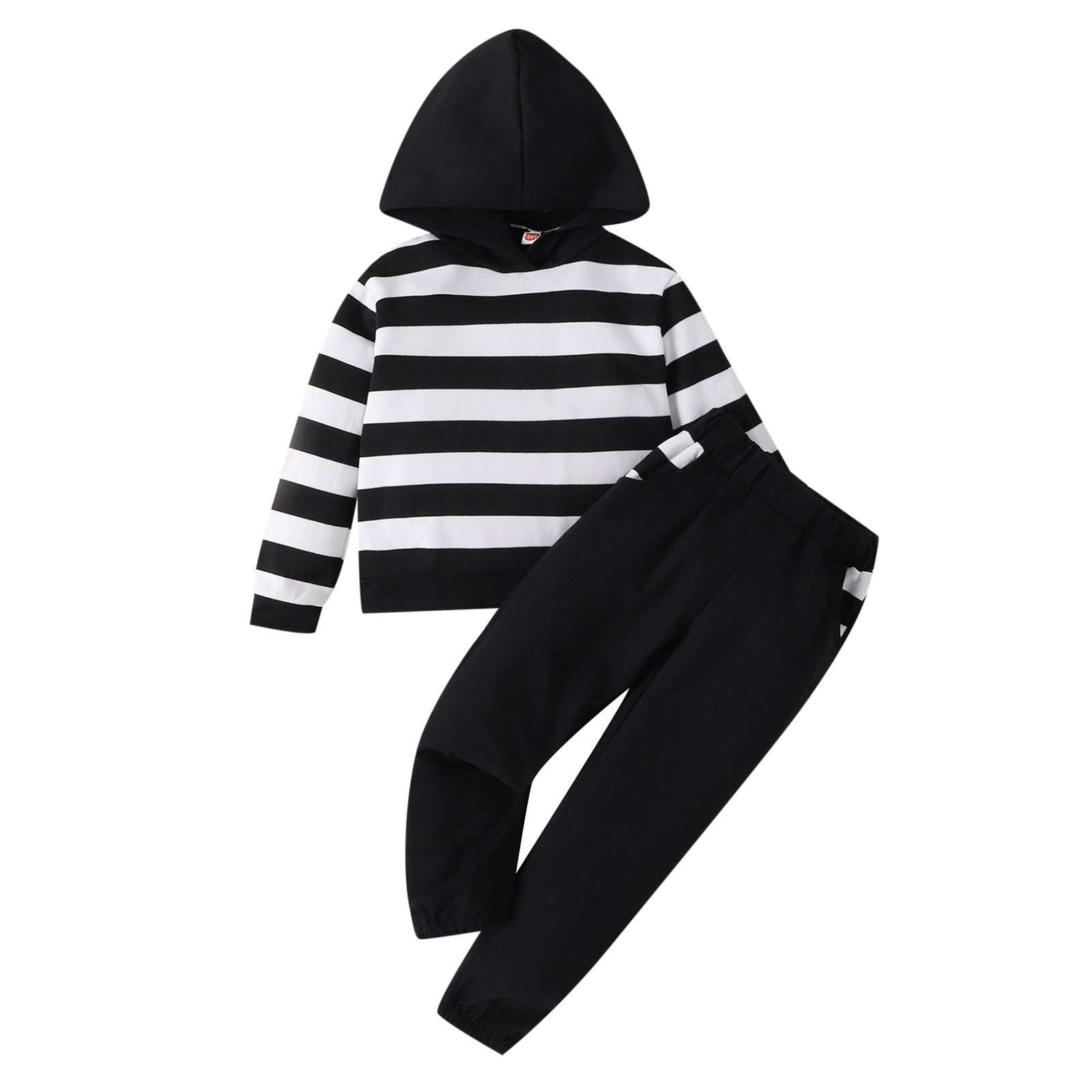 FANDANIV Kids Toddler Girl Clothes Baby Spring Autumn Striped Cotton