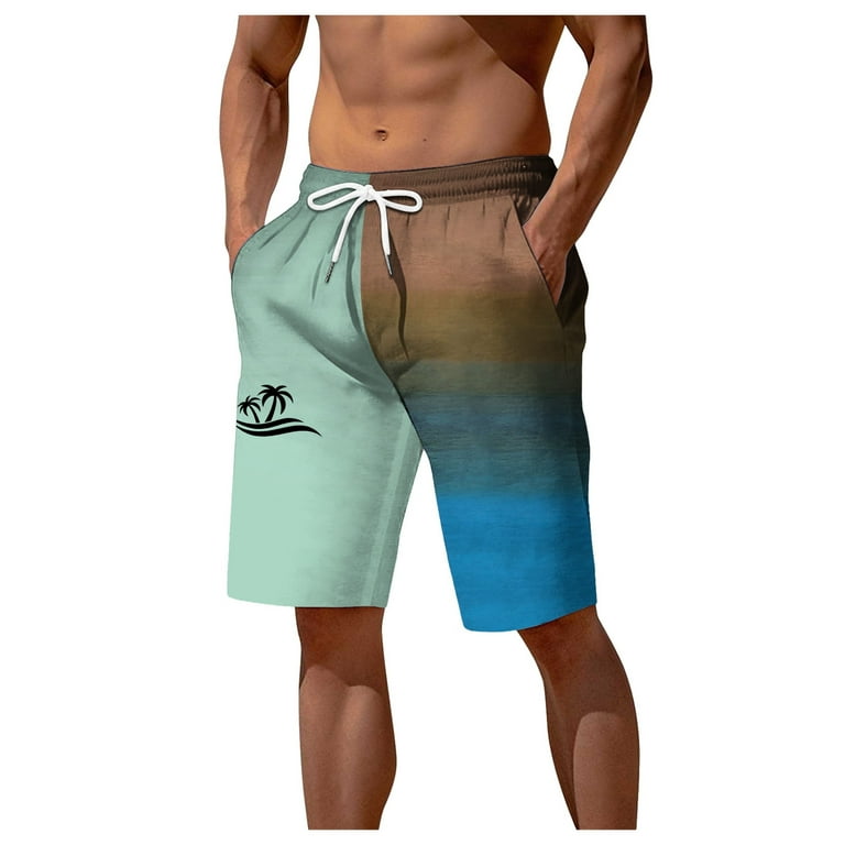 FANDANIV Mens Cargo Jogger Shorts Slim Fit Swimming Breathable Fashion Hawaii Style Casual Summer Beach Loose Trousers Walmart