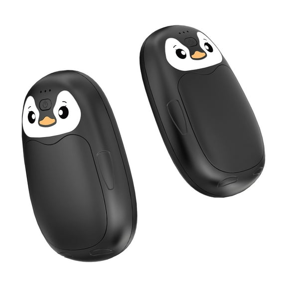 FANDLISS Hand Warmer Electric 2pcs, Black Pocket Warmer with 8000mAh, USB Pocket Warmer Reusable with 3 Heating Stages, Winter Gifts for Women Men Outdoor Camping Sports