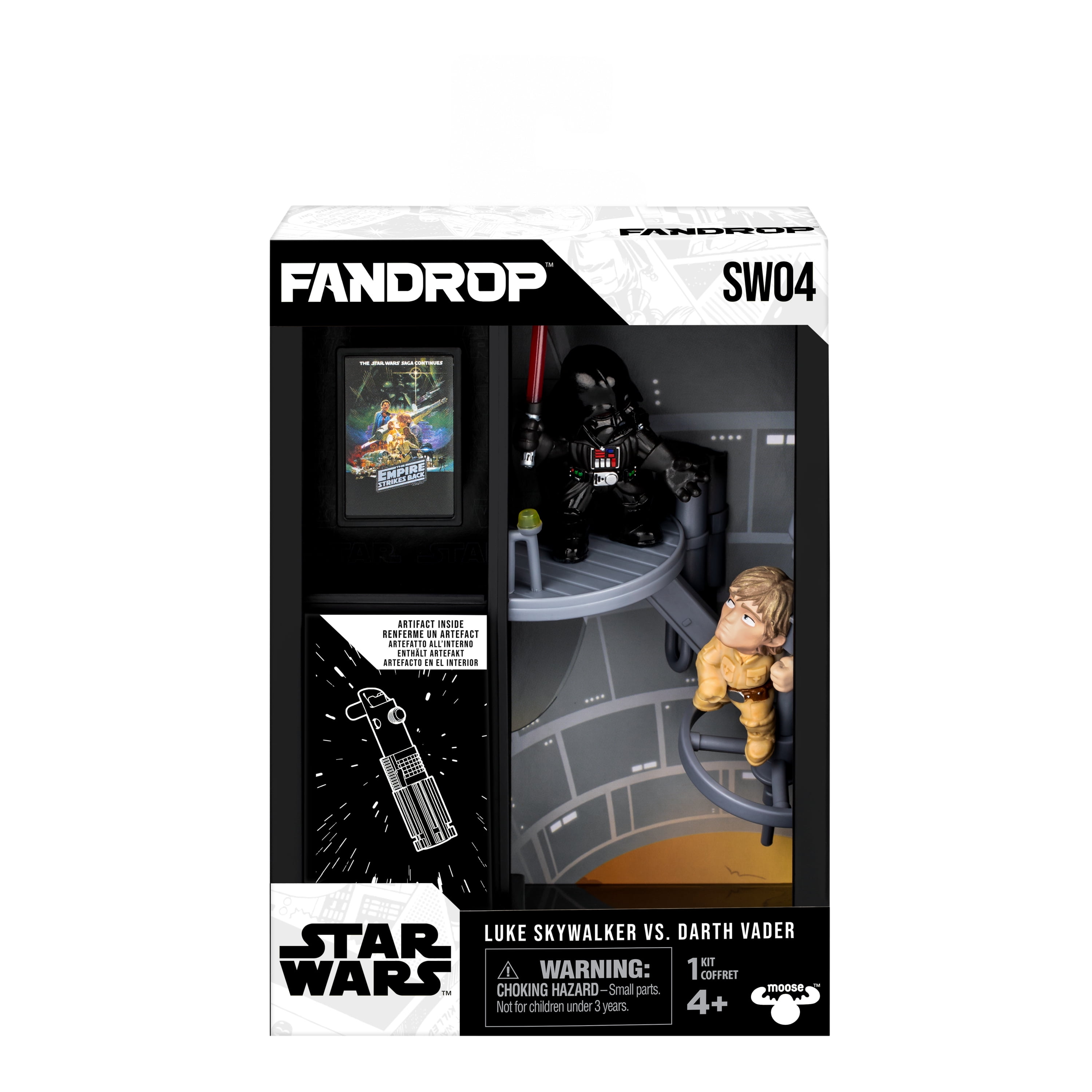 FANDROP SW04-Star Wars: The Empire Strikes Back - Luke Skywalker VS. Darth Vader, Epic Diorama, Artifacts & Scene Marker, 4 to Collect, Ages 4+