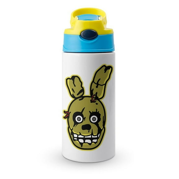 FANF Merch Water Bottle with Straw Lid Five Nights at Freddy 12oz Stainless Steel Cup Insulated Tumbler for Toddlers, School